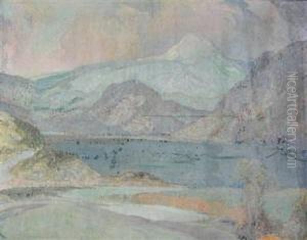 Ben Lomond Oil Painting by Alick Riddell Sturrock