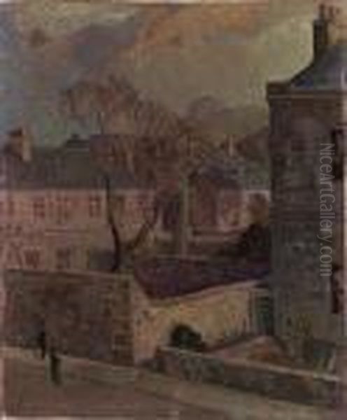 Suburban January Oil Painting by Alick Riddell Sturrock