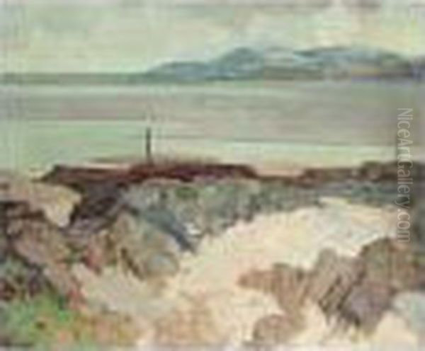 Coastal Landscape Oil Painting by Alick Riddell Sturrock