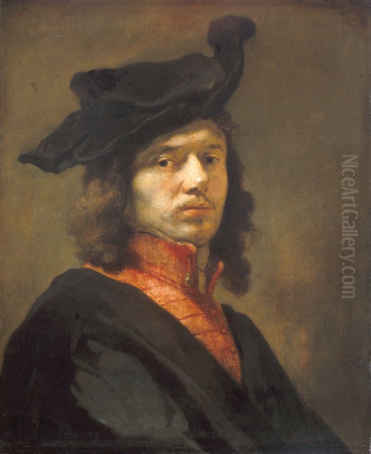 Self-Portrait Oil Painting by Carel Fabritius