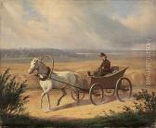 Przejazdzka Oil Painting by January Suchodolski