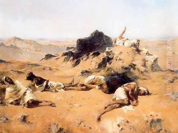 The Land of Thrist Oil Painting by Eugene Fromentin