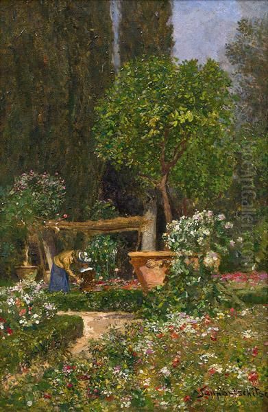 Im Park Oil Painting by Max Suppantschitsch