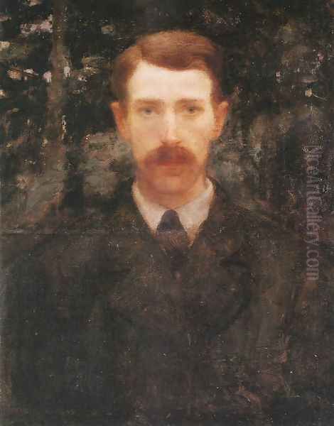 Self-portrait 1893 Oil Painting by Karoly Ferenczy
