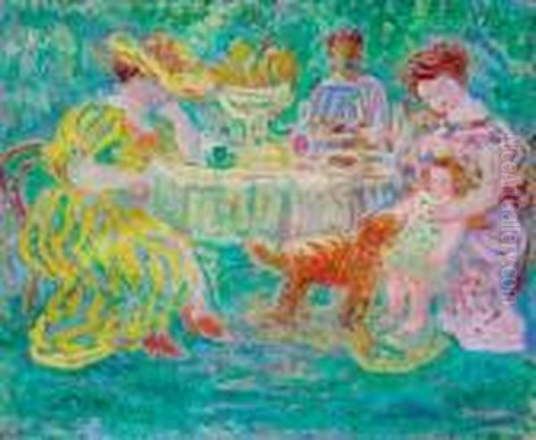 W Ogrodzie Oil Painting by Janina Sussle-Muszkietowa