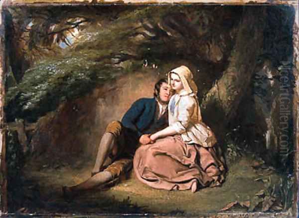 Cottars Saturday Night Oil Painting by John Faed