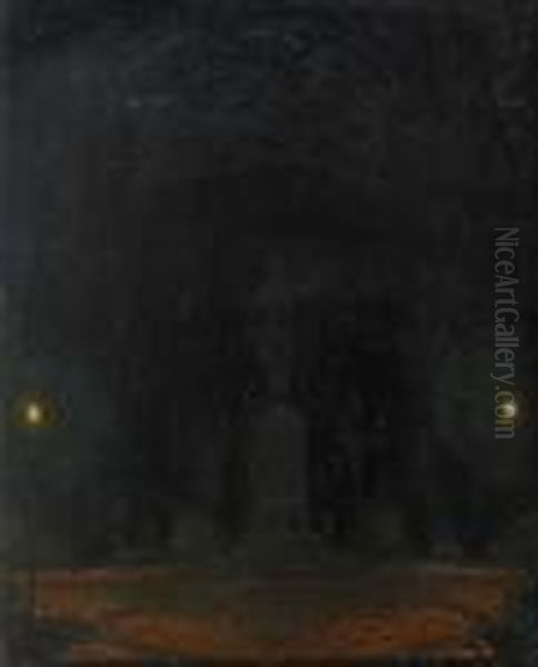 Torg - Stockholm Oil Painting by Pelle Swedlund