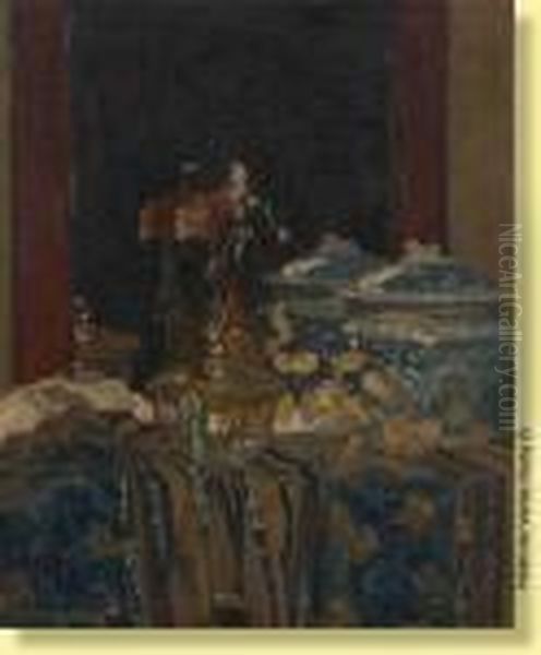 Composition Aux Chinoiseries Oil Painting by Philippe Swyncop