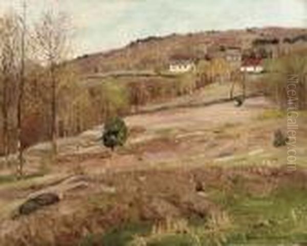 Hillside And Deep Ravine Oil Painting by George Gardner Symons