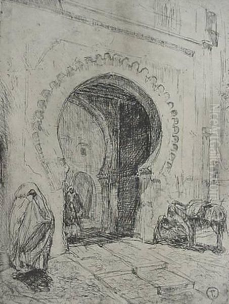 Gate-
Tangiers Oil Painting by Henry Ossawa Tanner