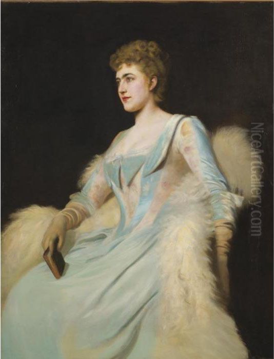 Portrait Of A Lady Oil Painting by Edmund Charles Tarbell