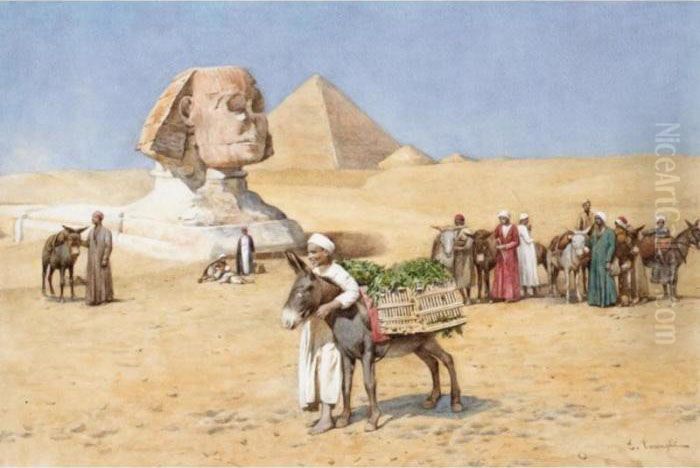 The Sphinx At Giza, Egypt Oil Painting by Enrico Tarenghi