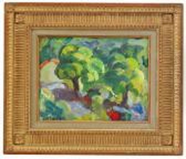 Sylvan Landscape Oil Painting by Nikolai Aleksandrovich Tarkhov