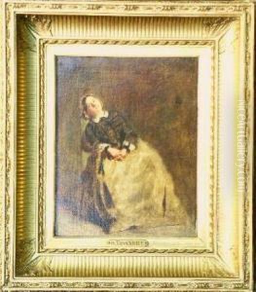 Lost In Thought Oil Painting by Octave Tassaert