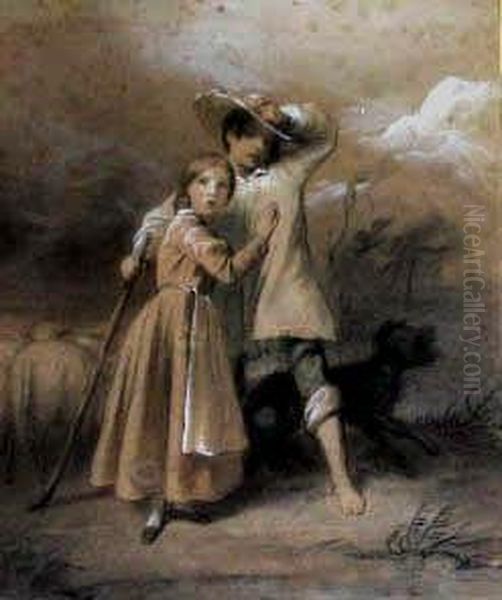 Scenes De Genre Oil Painting by Octave Tassaert