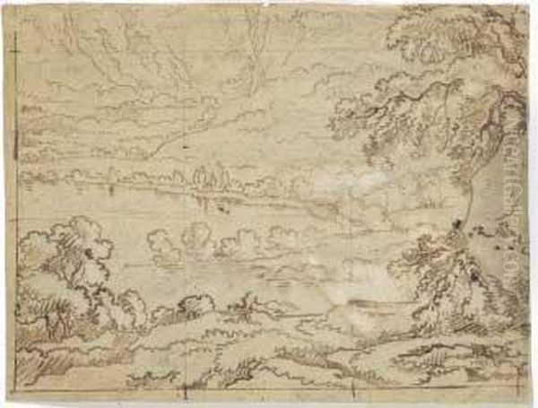 Studio Di Paesaggio Oil Painting by Carlo Antonio Tavella, Il Solfarola