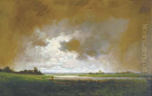 Gathering Storm Oil Painting by Jules Tavernier