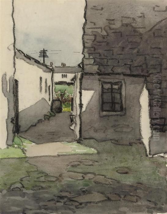 White Cottages (illustrated); And Cottages Through The Archway Oil Painting by Ernest Archibald Taylor