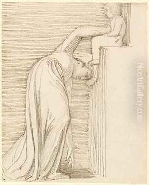 A Mother and Child 2 Oil Painting by John Flaxman