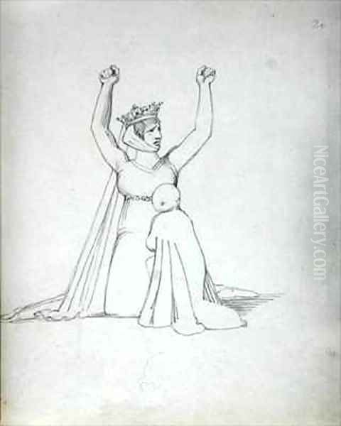 Mrs Siddons as Constance 5 Oil Painting by John Flaxman