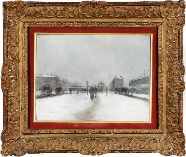 Place En Hiver Oil Painting by Siebe Johannes ten Cate
