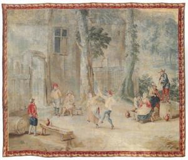 Brussels, First Half 18th 
Century, Attributed To Pieter And Jan Frans Van Der Borght, After David 
Teniers The Younger Oil Painting by Abraham Teniers