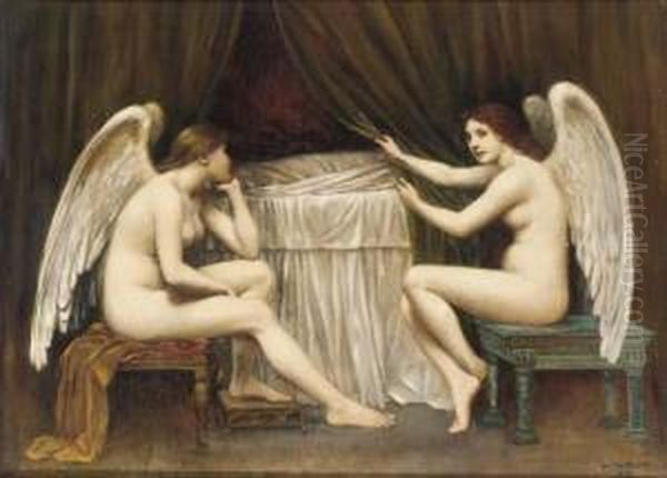 The Guardians Oil Painting by Dorothy, nee Tennant Stanley