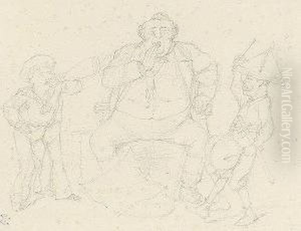 'waking Him Up!', A Drawing For Punch, March 10 Oil Painting by John Tenniel