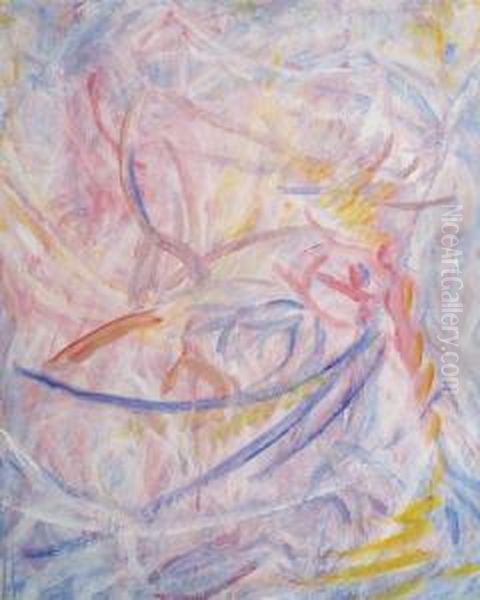 Fantasia (aurinkosuudelma) Fantasi (solkyssen) (phantasy(sunkiss)) Oil Painting by Ellen Thesleff