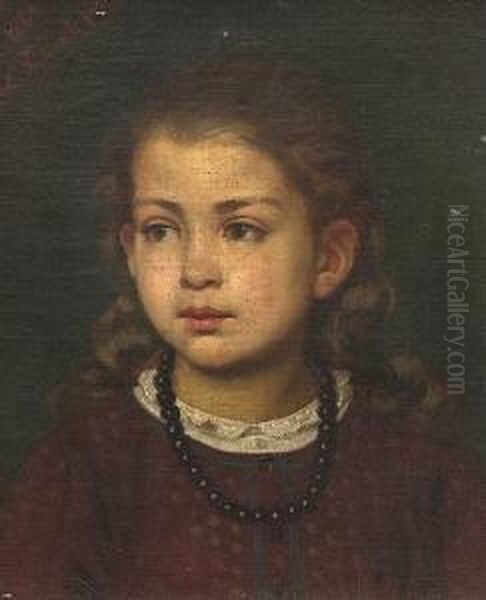 Bildnis Der Tochter Des
 Kunstlers. Oil Painting by Ludwig Thiersch