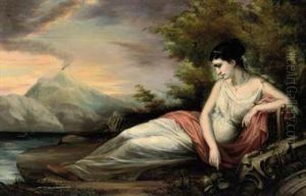 A Classical Maiden Oil Painting by Thomas, of Pall Mall Butler