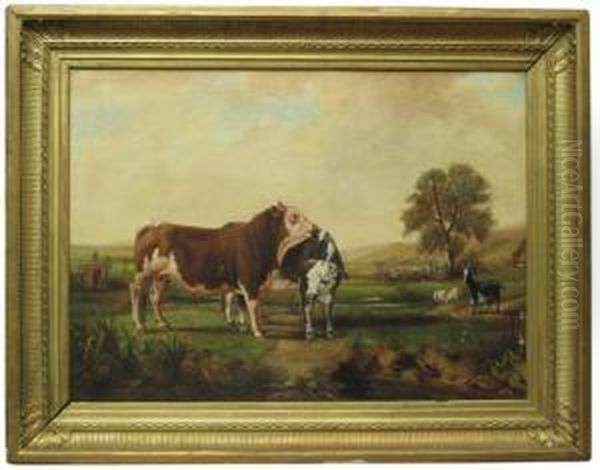 Kuhe Auf Der Weide Oil Painting by Thomas, of Pall Mall Butler