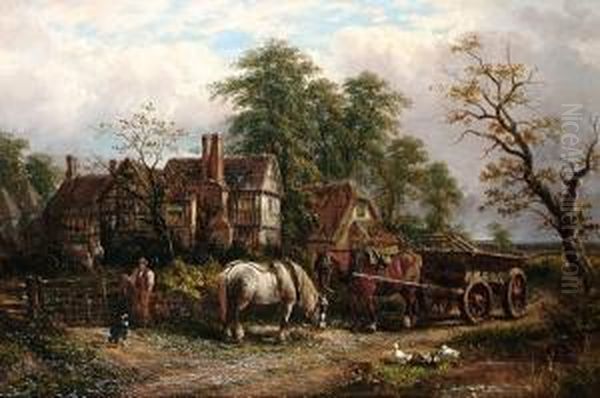 Visiting The Manor House Oil Painting by Thomas, of Pall Mall Butler