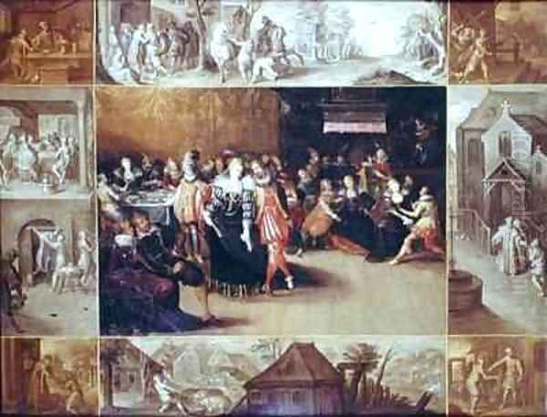 The Prodigal Son Oil Painting by Frans I Francken