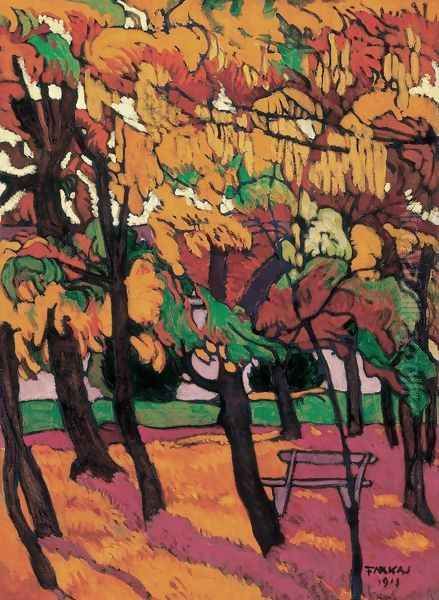 Autumn 1911 Oil Painting by Bela Farkas
