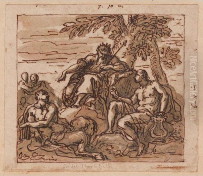 Neptune Oil Painting by Sir James Thornhill