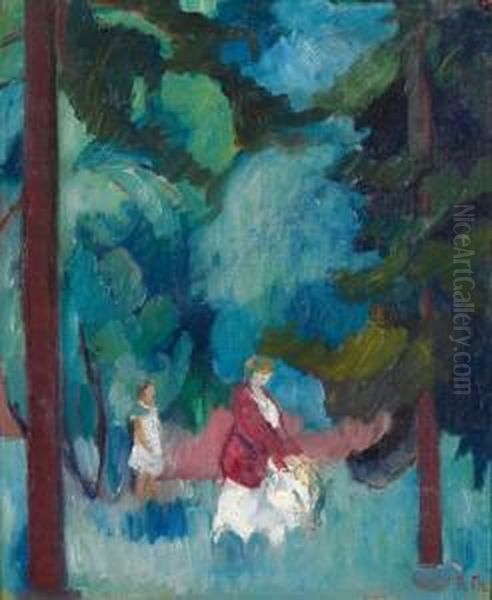 Kvinner I Landskap Oil Painting by Rudolph Thygesen