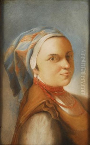 CampesinaaE Y AEoejoven Fumando En PipaaE Oil Painting by Lorenzo Tiepolo