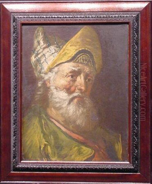 Head Of A Philosopher Oil Painting by Lorenzo Tiepolo