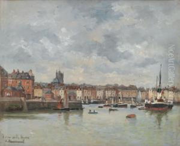 Vue De Honfleur Oil Painting by Louis Timmermans