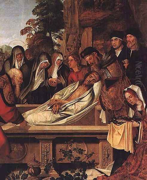 Deposition c. 1530 Oil Painting by Cristovano Figueiredo