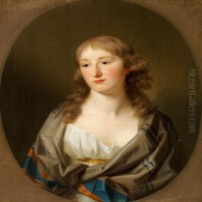 Portrait Of A Young Woman Oil Painting by Johann Friedrich August Tischbein