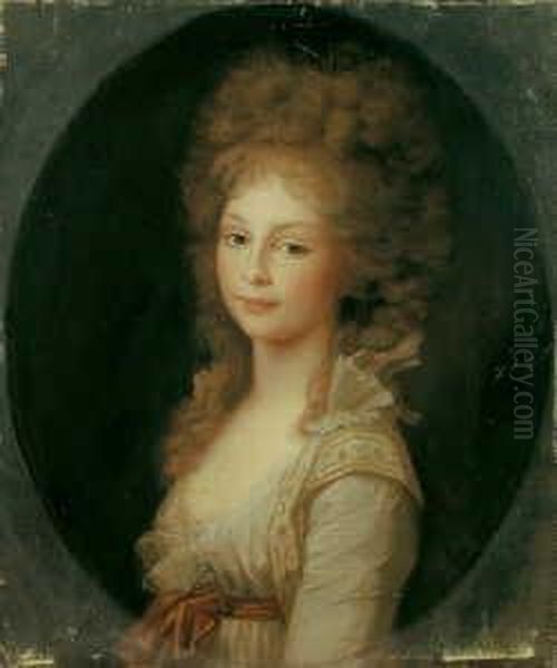 Bildnis Der Konigin Luise Von Preussen. Oil Painting by Johann Friedrich August Tischbein