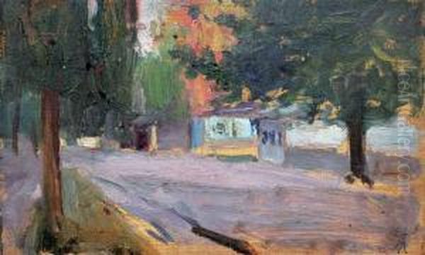 Pavillon Modele Oil Painting by Michail Stepanovich Tkatchenko