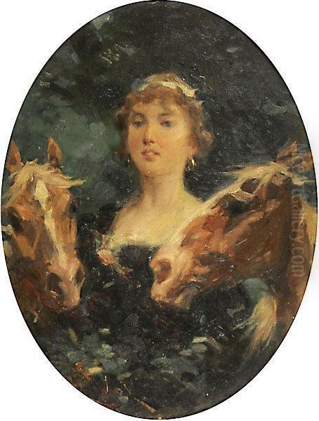 Cavallerizza Oil Painting by Alfredo Tominz