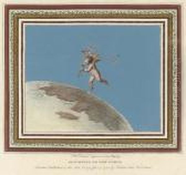 Resting On Hope Strikes The 
Heart; Turns Away In Dispair; Asscends The Hill With Hope; And Alighting
 On The World Oil Painting by Peltro William Tomkins