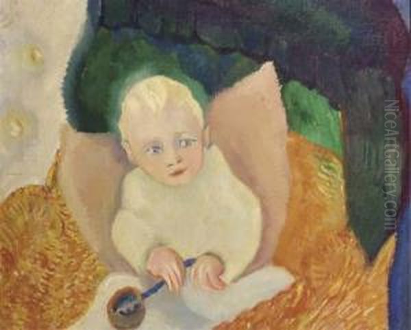 Klein Kindje Tegen Een Kussen Oil Painting by Charley Toorop