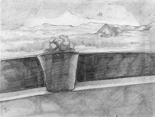 Duinen, Door Een Raam Gezien Oil Painting by Charley Toorop