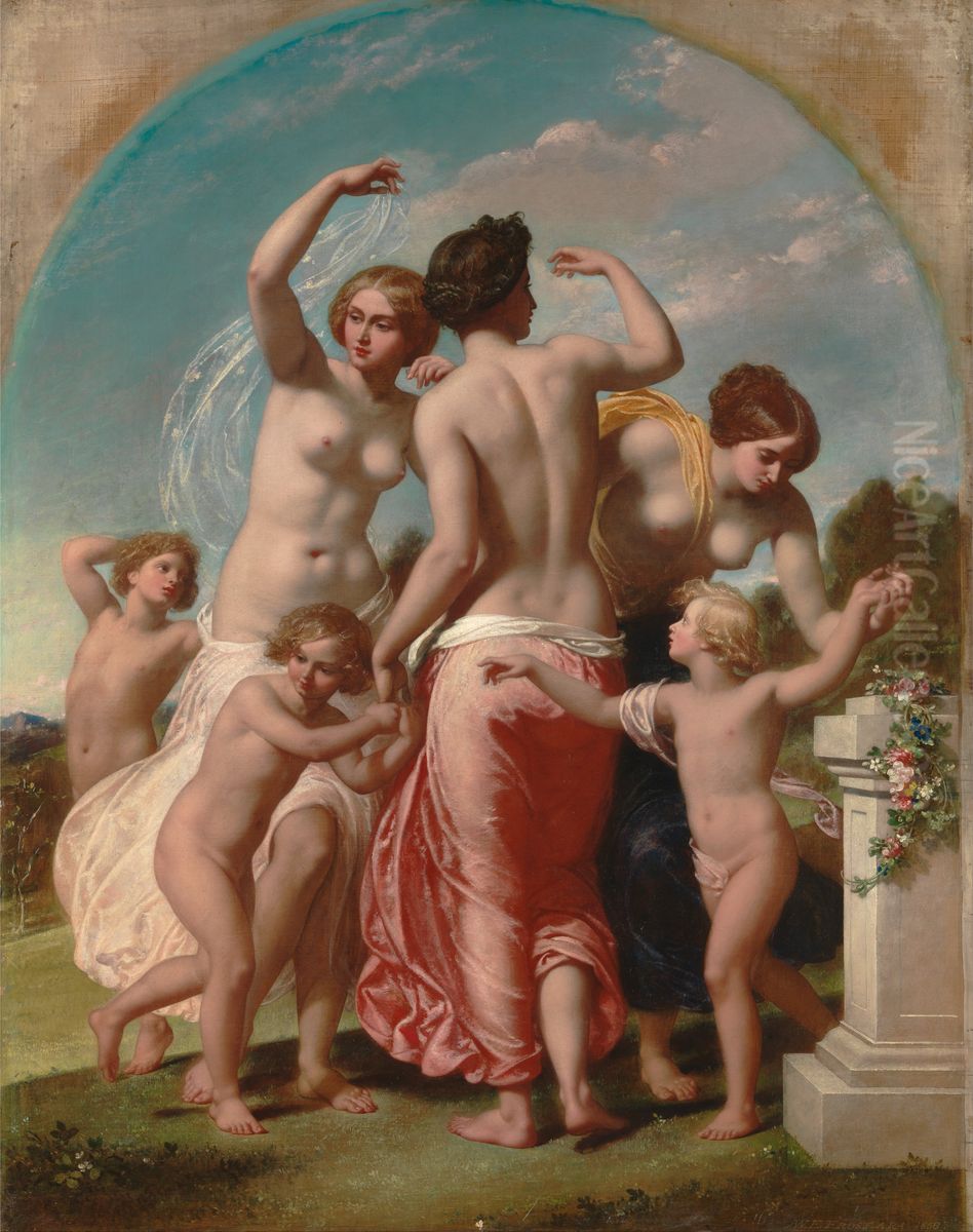 The Three Graces Oil Painting by William Edward Frost