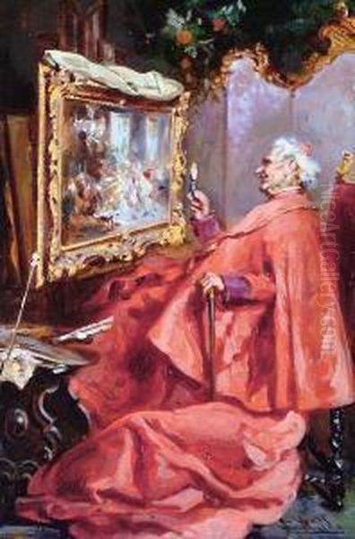 The Connoisseur Oil Painting by Sinibaldo Tordi